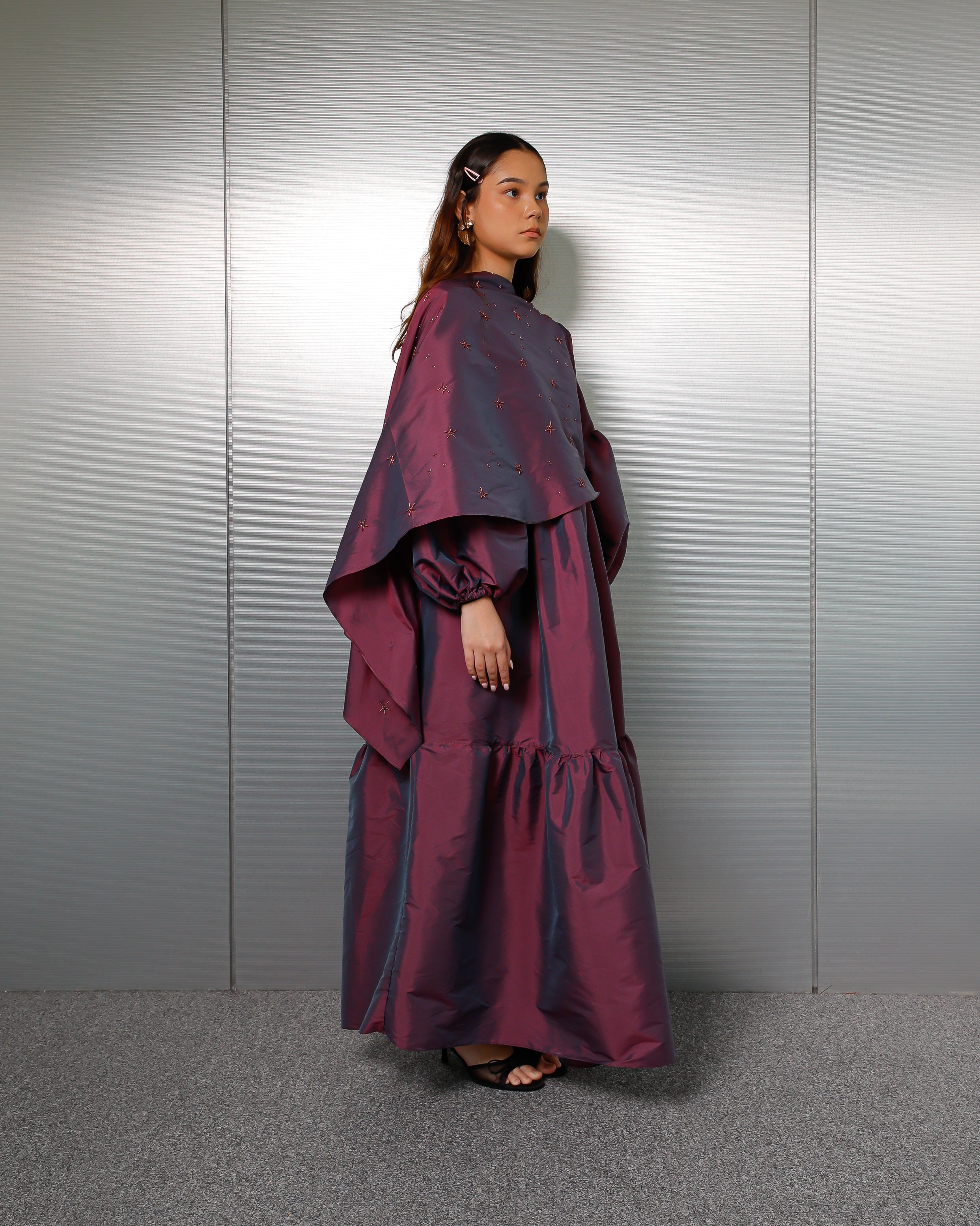 LAIL PURPLE STACK DRESS Nahid Studio