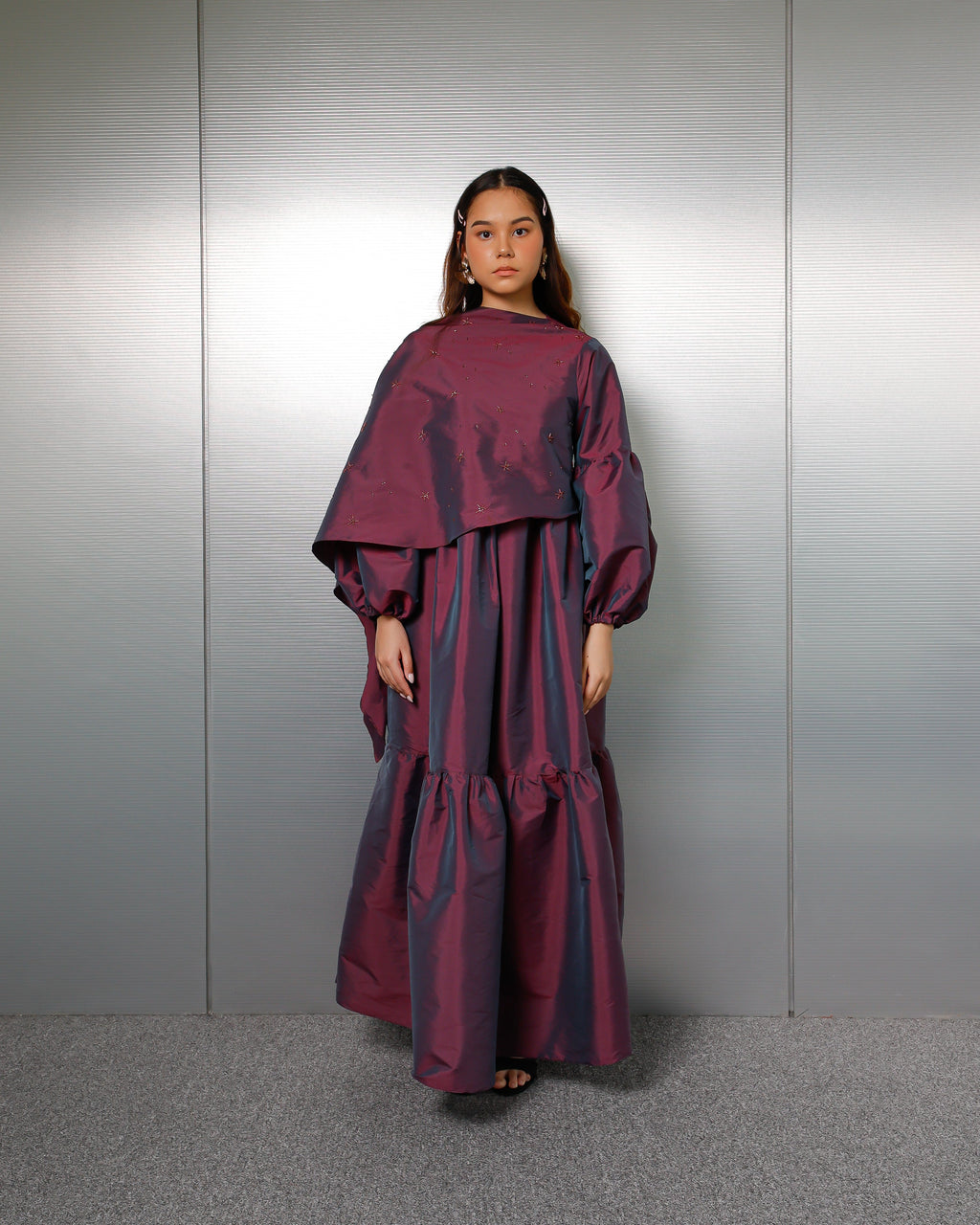 LAIL PURPLE STACK DRESS Nahid Studio