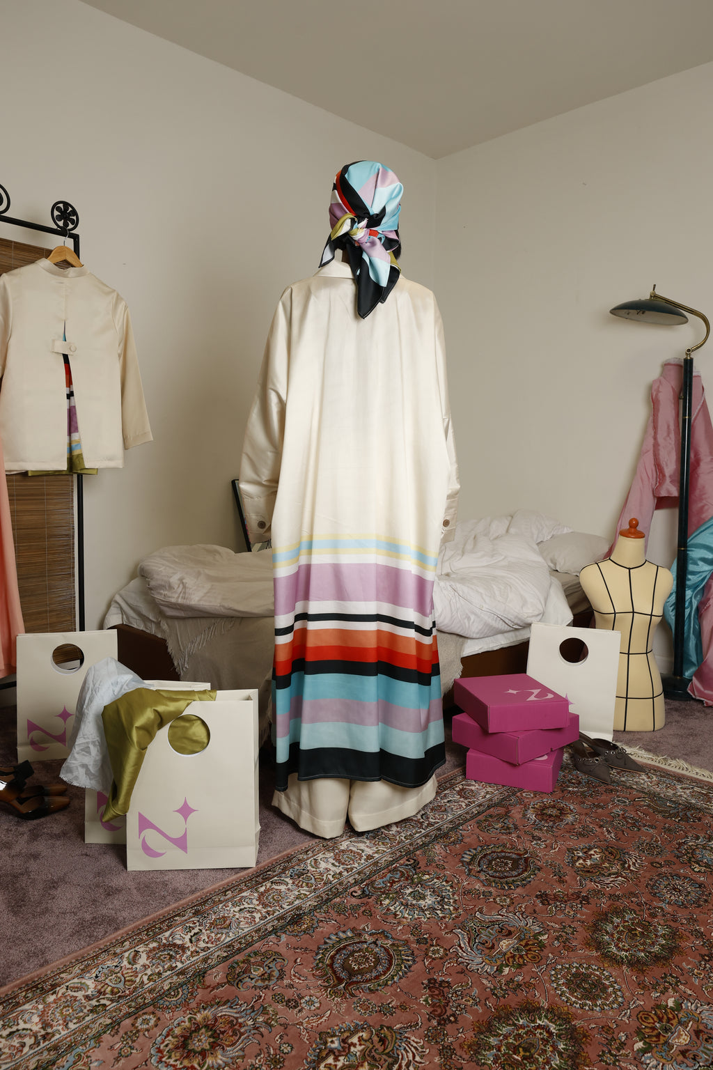 Dima Stripes Trench Coat