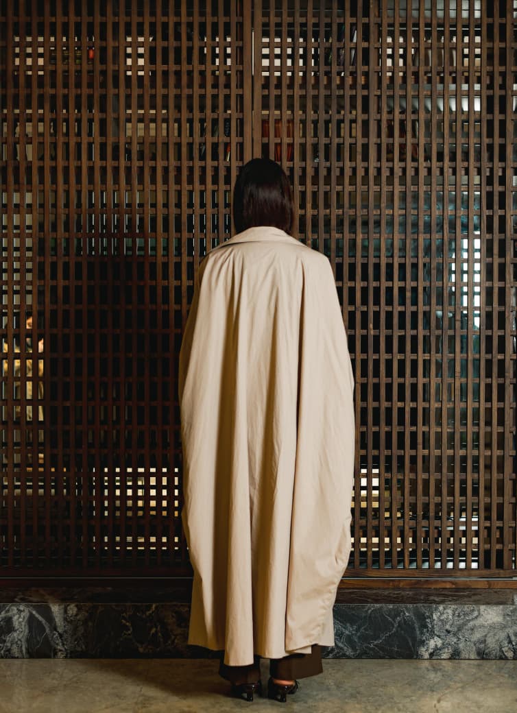 Safia Trench Abaya in Cream Taupe